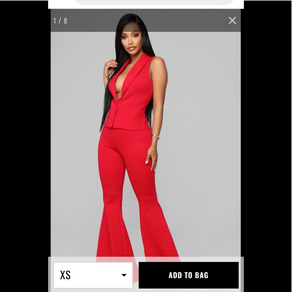 Fashion nova Vest set